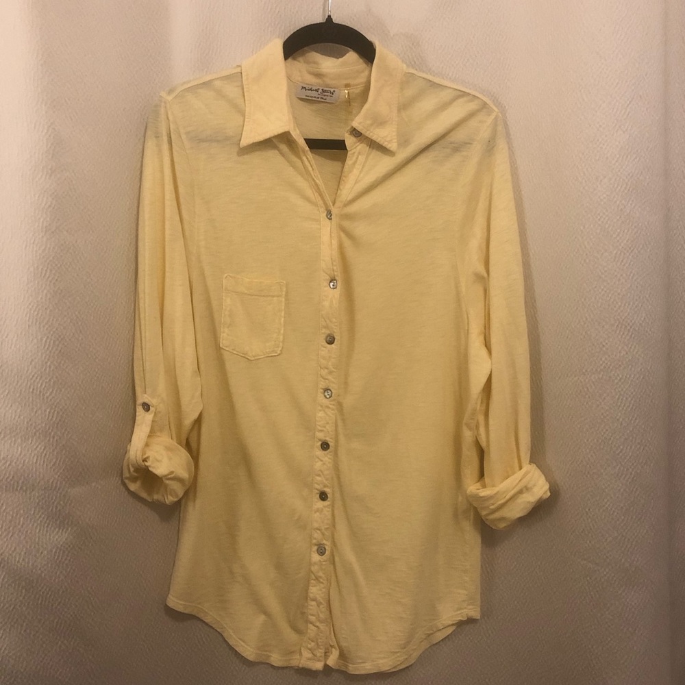Michael Stars oversized soft button down top